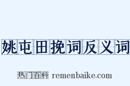 姚屯田挽词反义词是什么意思的图片